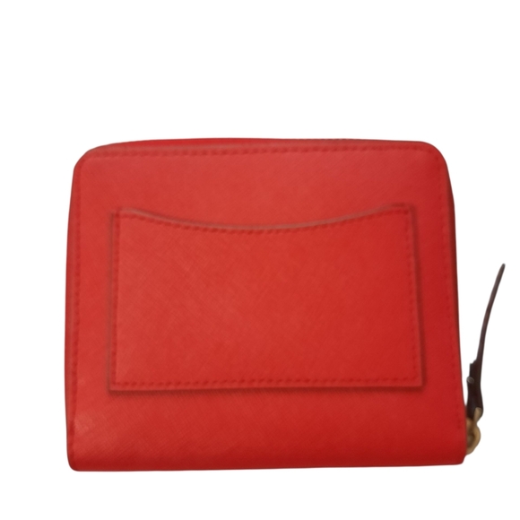 Kate Spade Red Laurel Way Darci Zip Leather Wallet NWOT - Picture 2 of 15